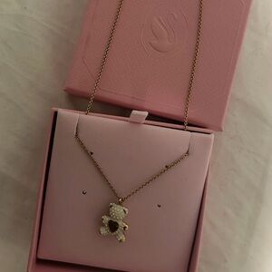 Swarovski teddy bear necklace